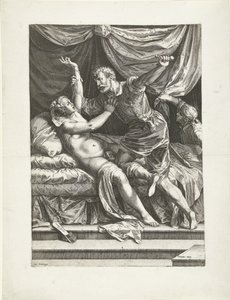 Lucretia en Sextus av Cornelis Cort