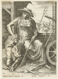 blekner Gudinner og nymfer (serietittel) av Cornelis Cort