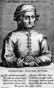 Portrett av Hieronymus Bosch, 1570-årene. av Cornelis Cort