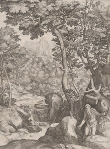 St Onuphrius i villmarken, 1574. av Cornelis Cort
