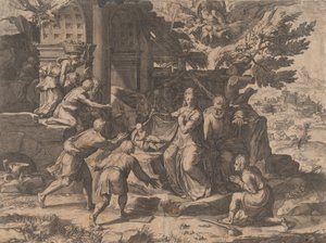 Hyrdenes tilbedelse, 1569., 1569. av Cornelis Cort