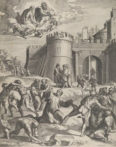 The Martyrdom of St Stephen, 1576. av Cornelis Cort