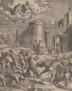The Martyrdom of St Stephen, 1576. av Cornelis Cort