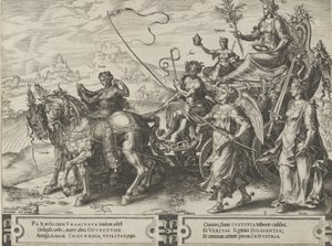 The Triumph of Peace, fra The Cycle of the Vicissitudes of Human Affairs, plate 8, 1564. av Cornelis Cort
