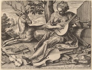 Hørsel av Cornelis Cort after Frans Floris I
