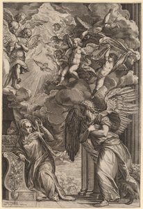 Kunngjøringen av Cornelis Cort after Titian