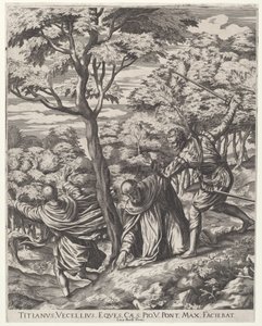Mordet på Saint Peter Martyr av Cornelis Cort, after Titian