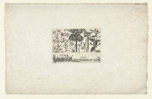 Rad med blomster over landskapet Blomster og landskap (serietittel) av Cornelis Danckerts (I)