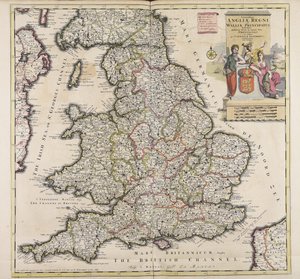 En mest nøyaktig beskrivelse av kongeriket England og fyrstedømmet Wales av Cornelis Danckerts