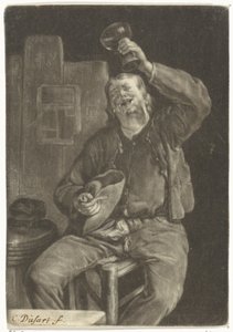 smilende drikker av Cornelis Dusart