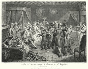 La Rancune klipper hatten til Ragotin (gravering) av Cornelis Engelbrechtsen