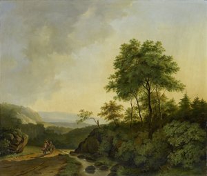 Utsikt i Harz-fjellene av Cornelis François Roos