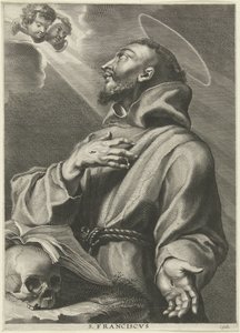 H. Franciscus van Assisi St. Francis (tittel på objekt) av Cornelis Galle (I)