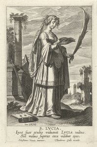 H. Lucy Mirror of the Illustrious Virgins (serietittel) av Cornelis Galle (I)