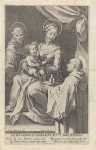 Maria med barn og St. Bernard av Siena og St. Gerardus