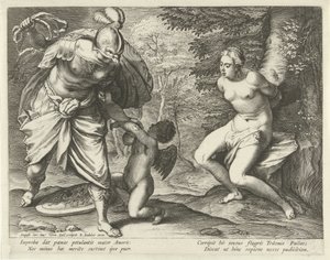 Venus bundet til et tre og Amor straffet av Minerva