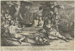 Syndig leve i Noahs dager Sic erat i diebus Noe (tittel på objekt) av Cornelis Galle (I)
