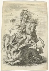 H. Joris kjemper mot dragen av Cornelis Galle (II)