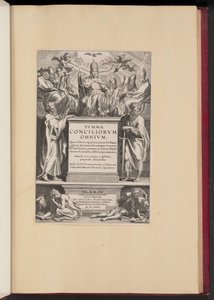 Tittelside for F. Longo a Coriolanos "Svmma Conciliorvm Omnivm" av Cornelis Galle I after Sir Peter Paul Rubens