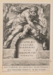 Tittelside for Maffeo Barbarian, Dikt av Cornelis Galle I after Sir Peter Paul Rubens