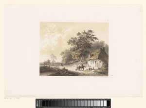 Landskap med hus