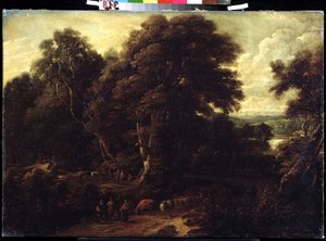 „Peisaj din Flandra cu turma de vaci” pictura de Constantinus Cornelis Huysmans (1648-1727) Muzeul Pușkin, Moscownorwegian
