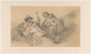Hvilende landsmenn av Cornelis Kruseman