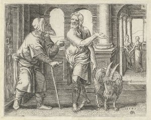 Samson med en geit med sin svigerfar History of Samson (serietittel) av Cornelis Massijs
