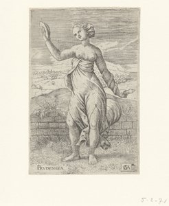 Forsiktighet Prudencia (tittel på objekt) Dydene (serietittel) av Cornelis Massijs