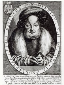 Portrett av Henry VIII, gravert av Peter Isselburg, 1646