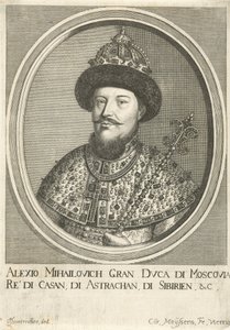 Portrett av tsaren Alexis I Mikhailovich av Russland 1629-1676, 1670 av Cornelis Meyssens
