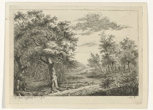 Landskap med figurer og storfe Landskap med storfe (serietittel) av Cornelis Ouboter van der Griendt