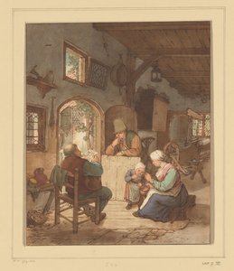Avisleser i interiør