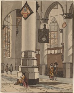 Kirkens interiør av Cornelis Ploos van Amstel