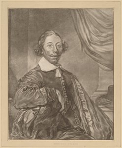 Portrett av en sittende mann av Cornelis Ploos van Amstel