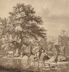 Hyrde og gjeterinne med flokken deres, 1763, utgitt 1765.