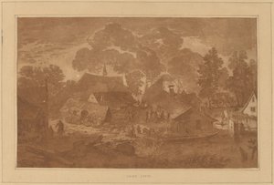 Landsby med tjern av Cornelis Ploos van Amstel