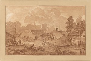 Landsby med tjern av Cornelis Ploos van Amstel