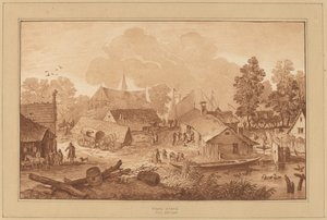 Landsby med tjern av Cornelis Ploos van Amstel