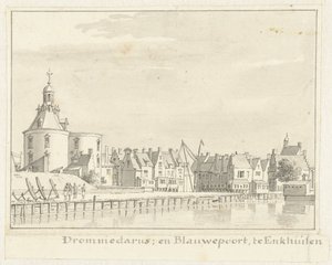 Drommedaris og Blauwepoort i Enkhuizen