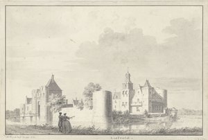 Liesveld Castle nær Groot-Ammers i Alblasserwaard