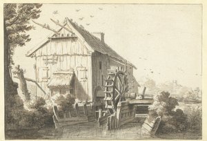 vannmølle av Cornelis Saftleven (attributed to)