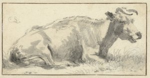 Liggende ku, til høyre av Cornelis Saftleven