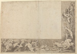 River God med Putti av Cornelis Schut I