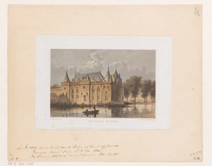 Slottet i Gouda Slott ter Goude (tittel på objekt) av Cornelis Springer