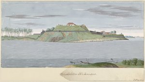 Fort Caliture i Ceylon, sett fra elven Fortres Caliture fra Revier-siden (tittel på objekt)