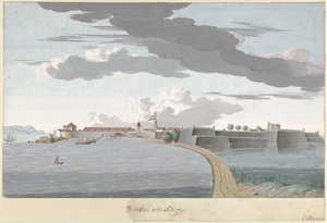 Fort Galle i Ceylon, sett fra landsiden Piento Gale of the Country Road (tittel på objekt)