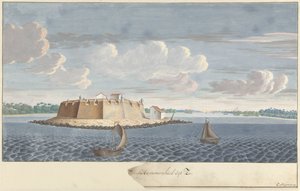 Fort Hammenhiel (Hummenil) i Ceylon, sett fra havet Fortres Hammenhiel fra havet (tittel på objekt)