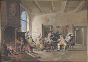 Scene i vaktstuen av Cornelis Troost