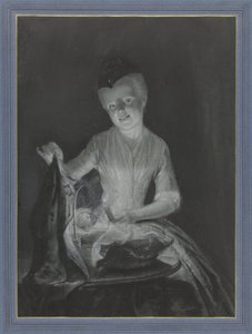 Sara Troost med dukken sin av Cornelis Troost